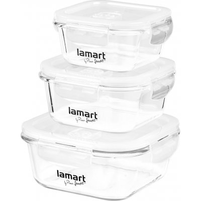 Lamart LT6012 Set 3 ks čtvercových dóz air – Sleviste.cz