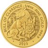 The Royal Mint zlatá mince Bull of Clarence Tudor Beasts 2023 1/4 oz