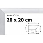 BFHM Alaska hliníkový rám 20x20 cm stříbrný – Zboží Dáma