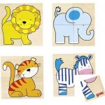 Goki První puzzle Divoká zvířátka 20 ks – Zboží Mobilmania