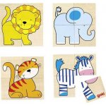 Goki První puzzle Divoká zvířátka 20 ks – Hledejceny.cz