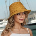 Krumlovanka dámský letní nemačkavý slamák Cloche melange 100% Paile natural P-12528 starorůžová – Hledejceny.cz