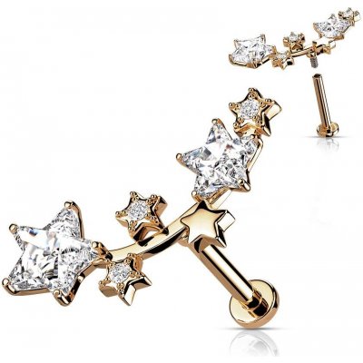 Šperky4U piercing do brady titan vnitřní závit tyčka LB1100RD-1206 – Zboží Dáma