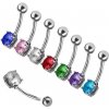 Piercing Šperky4U piercing do pupíku kámen WP01262-07-TZ