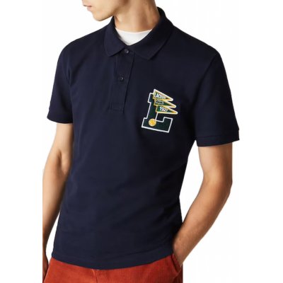 Lacoste Men’s Badge Cotton Piqué Polo Shirt navy blue – Zboží Mobilmania