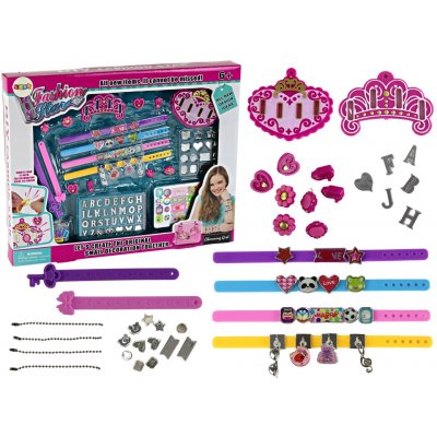 LEAN Toys Kreativní sada na výrobu náramků s přívěsky a písmenky DIY – Hledejceny.cz