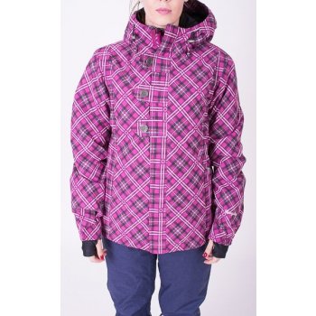 Betty Rides Lucky plaid private parka ruby plaid