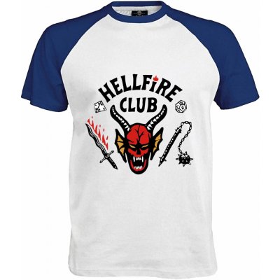Tričko Hellfire Club Stranger Things Royal bílá – Zbozi.Blesk.cz