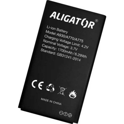 Baterie ALIGATOR A930/A770/A775, Li-Ion 1700 mAh, originální – Hledejceny.cz