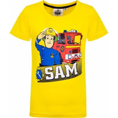 Požárník Sam licence chlapecké triko Požárník Sam PS35684, žlutá – Zboží Mobilmania