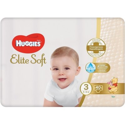 HUGGIES Elite Soft 3 5-9kg 40ks – Zboží Mobilmania