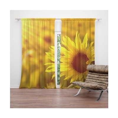 Sablio Závěs Slunečnice 3: 2ks 140x250cm – Hledejceny.cz