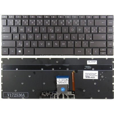 česká klávesnice HP Envy X360 13-AG 13M-AG 13Z-AG Spectre 13-AP šedá CZ/SK podsvit – Zboží Mobilmania