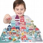 Montessori kostky město Auta 120 ks – Zboží Mobilmania