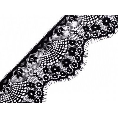 Francouzská krajka šíře 90 mm Varianta: 2 černá, Balení: 3 m – Hledejceny.cz