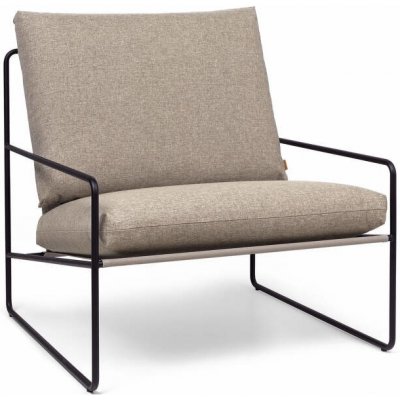 Ferm Living Křeslo Desert Dolce, black/dark sand – Hledejceny.cz