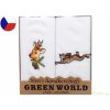 Látkový kapesník Mileta Dárkové pánské kapesníky pro myslivce Green World B 2ks