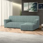 GA.I.CO bielastický potah na sedací soupravu s otomanem vpravo Costina mátový 170 - 300 cm – Zboží Dáma