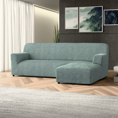 GA.I.CO bielastický potah na sedací soupravu s otomanem vpravo Costina mátový 170 - 300 cm – Zboží Dáma