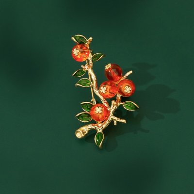 Éternelle brož Granátové jablko B7213-Z-132 zlatá – Hledejceny.cz