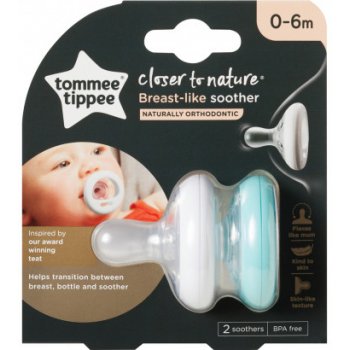 Tommee Tippee šidítko C2N silikon Natural bílá 2 ks