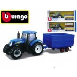 Bburago Farm Tractor New Holland W8 s vlečkou 1:32 – Hledejceny.cz