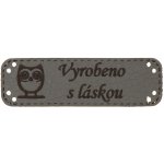 Naše galanterie Obdélník tmavě šedá koženka sova – Zboží Dáma