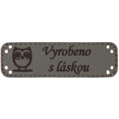 Naše galanterie Obdélník tmavě šedá koženka sova – Zboží Dáma