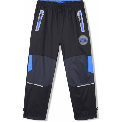Kugo SK7751 chlapecké šusťákové kalhoty modré zipy černá – Zboží Mobilmania
