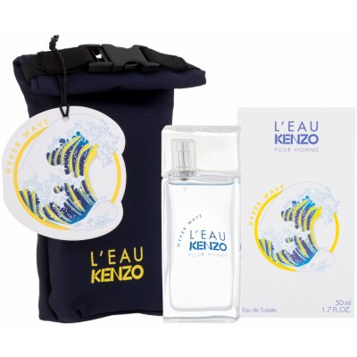 Kenzo L´Eau Kenzo Pour Homme Hyper Wave EDT 50 ml + voděodolný vak dárková sada – Hledejceny.cz