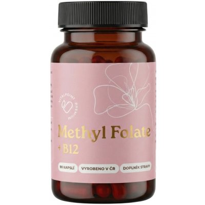 Vitalpoint Premium Methyl Folate Kyselina listová v aktivní formě + B12 90 kapslí – Hledejceny.cz