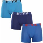 Styx pánské boxerky long sportovní guma modré (U9676869) 3Pack – Zboží Dáma