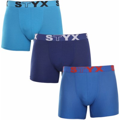 Styx pánské boxerky long sportovní guma modré (U9676869) 3Pack – Zboží Dáma