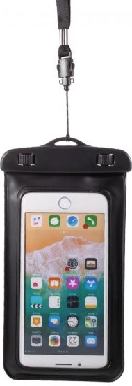 Pouzdro AppleKing nepromokavá kapsa s poutkem na ruku a na krk iPhone - 18,5 x 10 cm - černé