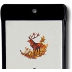 Venkovní teploměr smaltovaný, Černobílý 860x140 mm, Motiv Jelen – Zboží Mobilmania