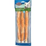 Trixie DentaFun Tyčinka z buvolí kůže svázaná kuřecím masem 28 cm 3 ks – Hledejceny.cz