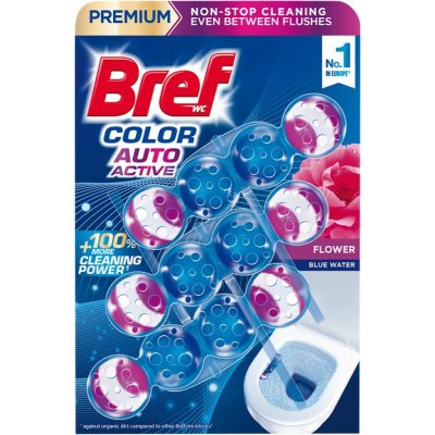Bref Color Auto Active Flower tuhý WC blok 3 x 50 g – Zboží Mobilmania