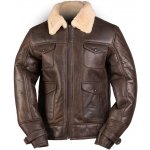 Bunda Mil-Tec kožená US Navy A4 Sheepskin hnědá – Zboží Dáma