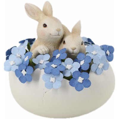 Dekorace králíčků ve skořápce s květy 14*10*14 cm – Hledejceny.cz