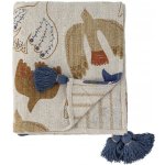 Bloomingville Bavlněný přehoz Anniversary 160 × 130 cm, béžová barva, textil – Hledejceny.cz