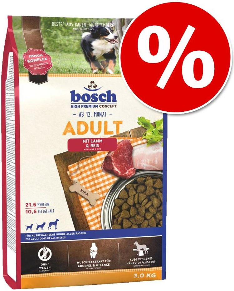 Bosch Adult Lamb & Rice 3 kg od 209 Kč - Heureka.cz