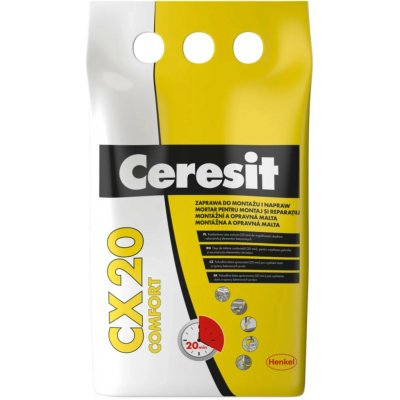 Ceresit Montážní a opravná malta CX 20 rychletvrdnoucí 5 kg – Zbozi.Blesk.cz