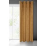Dekorační jednobarevný velvet závěs s kroužky VALERIA medová 140x250 cm (cena za 1 kus) MyBestHome – Sleviste.cz