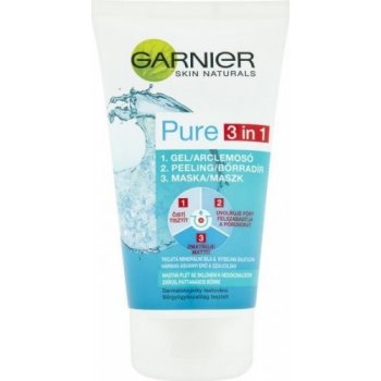 Garnier Pure 3v1 gel peeling a maska 150 ml od 115 Kč - Heureka.cz