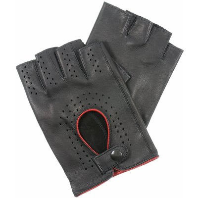 Kreibich Pánské rukavice bezprsté černé / červený lem Velikost: 10 – Hledejceny.cz