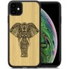 Pouzdro a kryt na mobilní telefon Apple PROTEMIO 28271 BAMBOO Dřevěný kryt Apple iPhone 11 ELEPHANT (086)