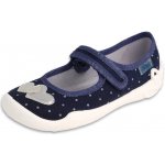 Befado 114Y545 dívčí balerínky tm. modré srdce – Zboží Mobilmania