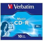 Verbatim CD-R 700MB 16x, music, jewel, 1ks (43365) – Hledejceny.cz