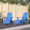 Zahradní židle a křeslo ZBXL Zahradní křesla Adirondack 2 ks s podnožkami HDPE akvamarínová
