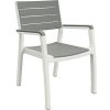 Zahradní židle a křeslo KETER HARMONY zahradní židle, 58 x 58 x 86 cm, bílá/šedá